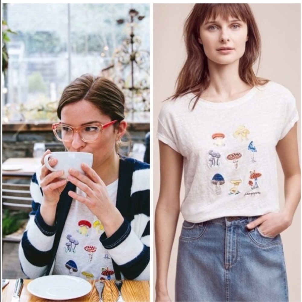 Anthropologie Akemi+Kin Mushroom Harvest Shirt XS